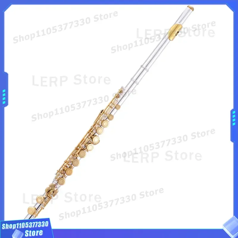 16 Key Gold Plated Flute Body Professional Chinese Manufacturer Instrument for Students Beginners Band Orchestra Practice