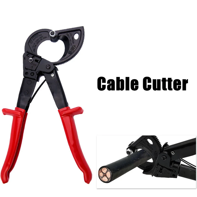 

Hand Tool Pliers Ratchet Cable Cutter AWG 600MCM Ratcheting Wire Plier Hand Tool Cut Up To 240mm Multifunctional For Electrical