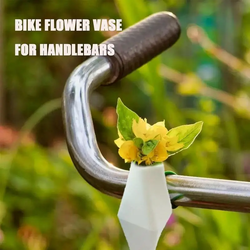 Motorcycle Vase Motorcycle Flower Vase For Handlebars Silicone Removable Vase Charm Mini Accessories Handlebar Vase Decoration