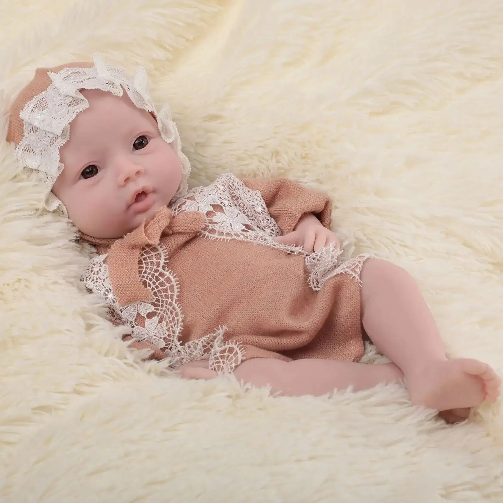 Realistic Bebe Newborn Full Silicone Baby Reborn Doll 47cm 18.5inch Girls Lifelike Solid Visible Veins Toys