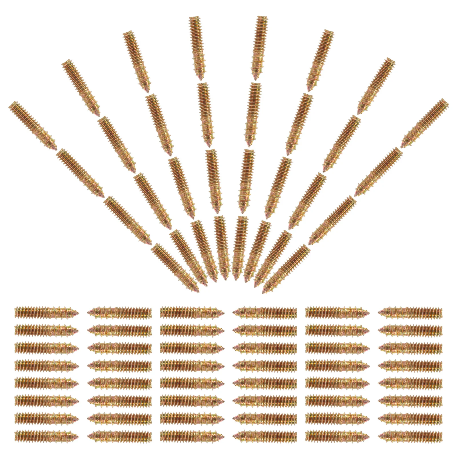 

100 шт. болты с двойной головкой, стальные саморезы для деревообрабатывающей мебели, крепежные вешалки для наружных перил, металлические винты