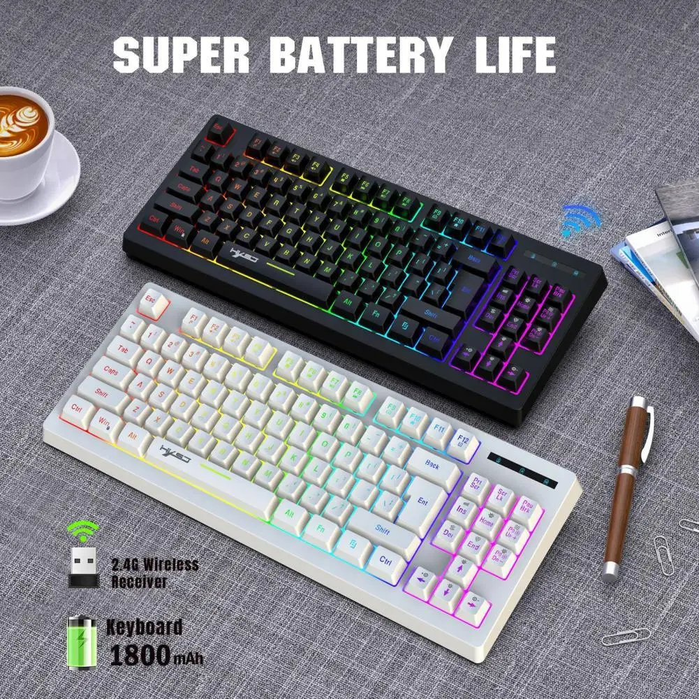 

Keyboard Creative 2.4GHz Protable Gaming Office Keyboard Wear-resistant Conflict-free Office Keyboard