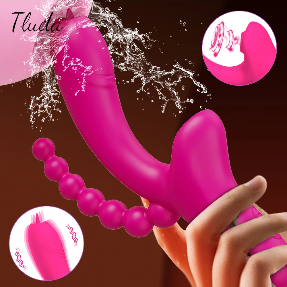 3 In 1 Clitoris Sucking Vibrator for Women G-Spot Vagina Vibrator Clit  Anal Stimulator Female Masturbator Sex Toy for Women