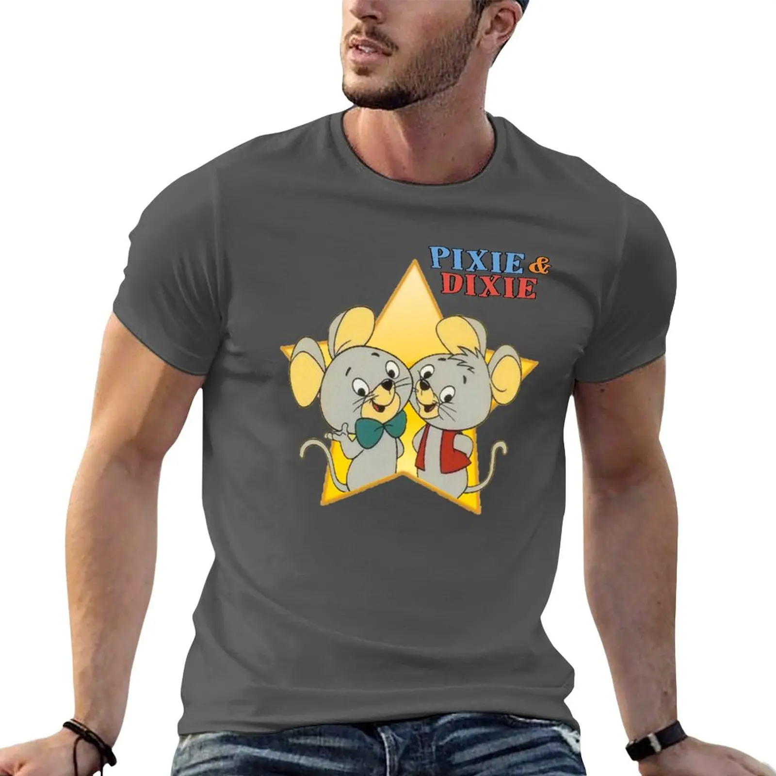 

New Pixie & Dixie T-Shirt kawaii clothes Anime t-shirt big and tall t shirts for men