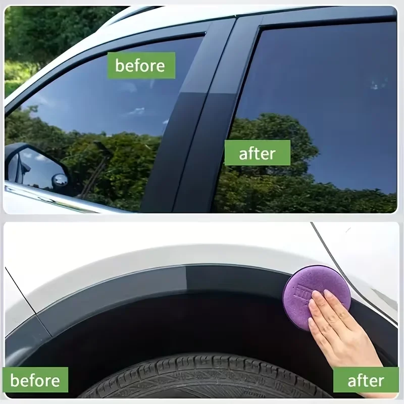 Picture 4: Black to Black Plastic Restorer, Long-Lasting Black Restoration for Faded Car Plastic, Wax Coating Formula Renews Auto Interiors