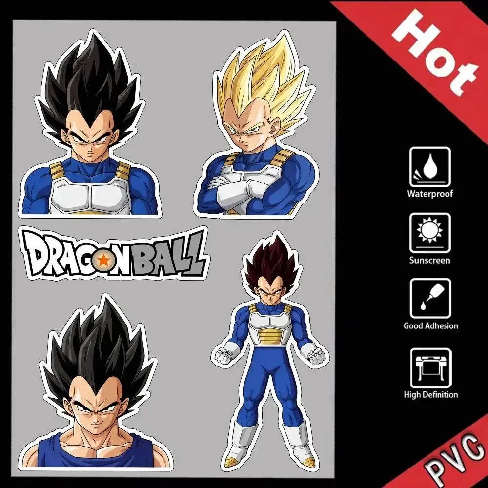 

DRAGON BALL Vegeta Goku Universal Waterproof Reflective Decorative Decals Scratch Hide For Car Motorcycle Helmet Fridge