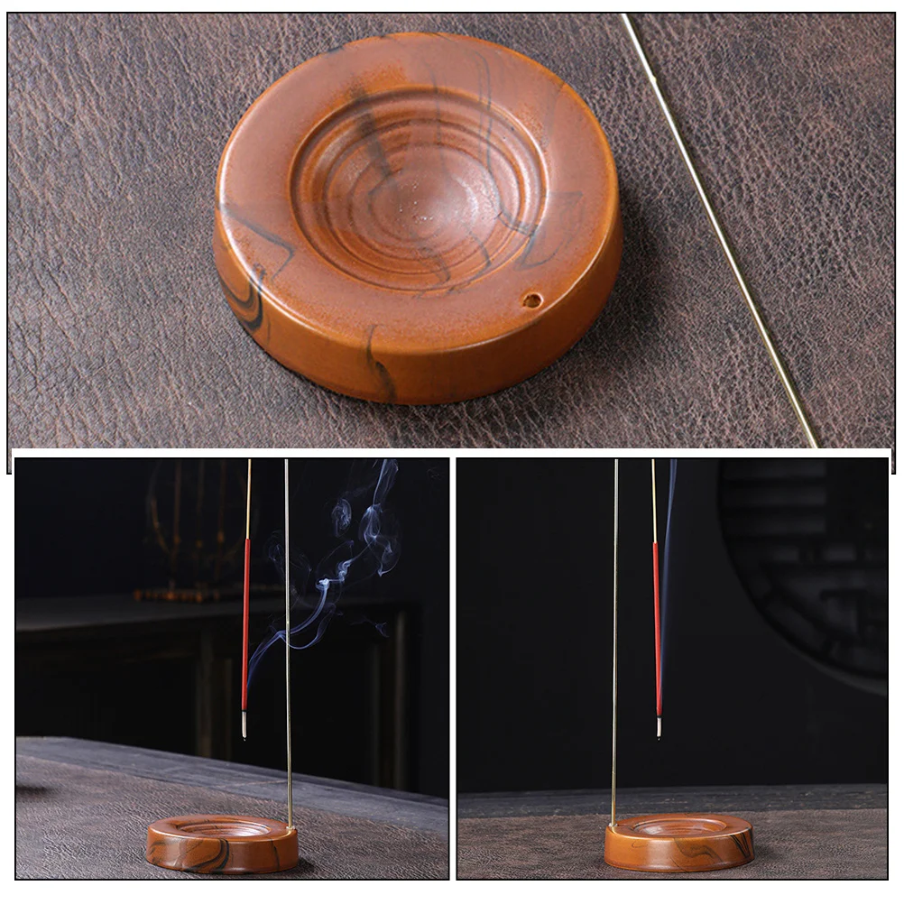 

Reverse Incense Sticks Holder Hanging Copper Ceramic Incense Burner Ash Tray Home Office Aroma Relaxation Censer Ornament