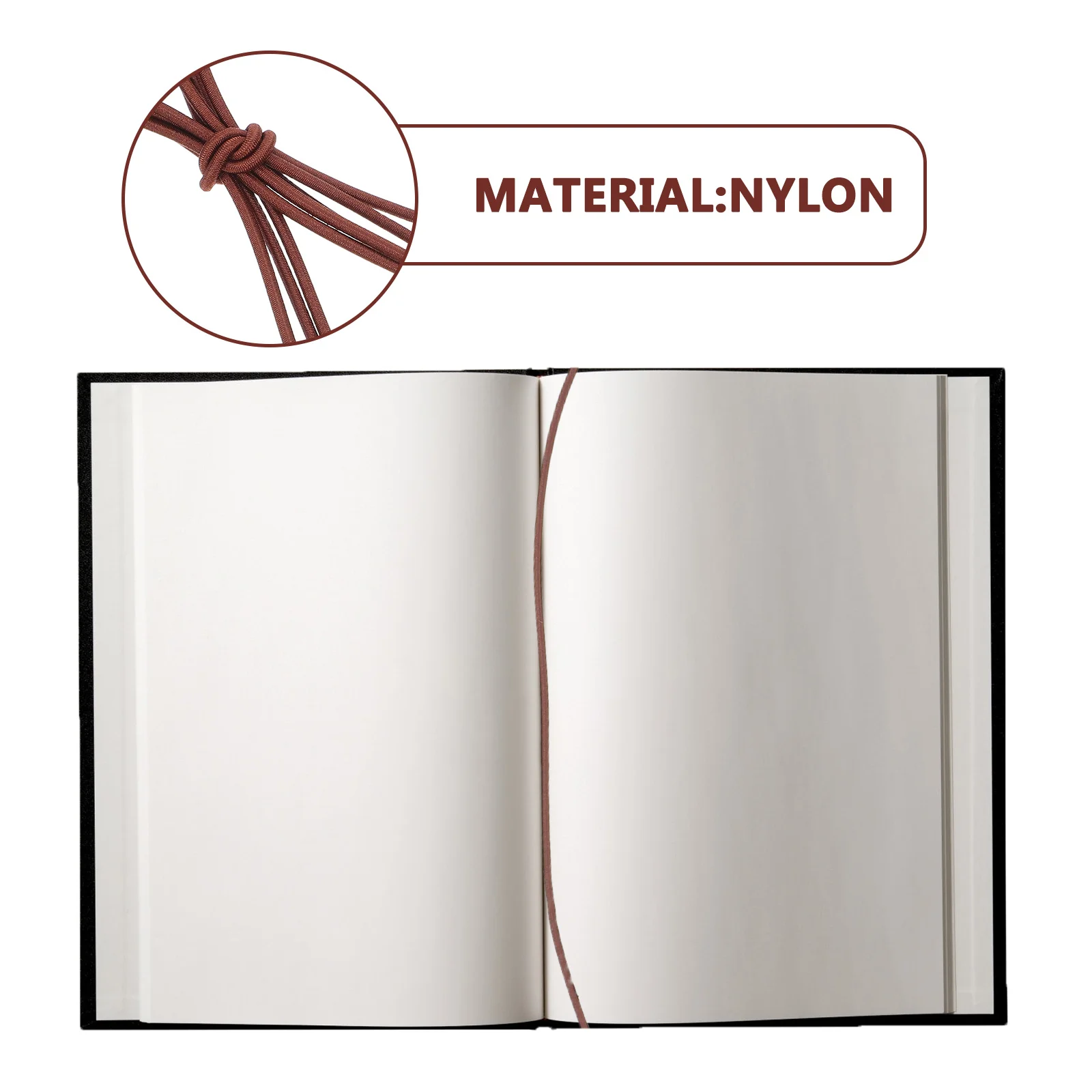 15Pcs Notebook Bind Rope 1.5mm 3.28ft Nylon Elastic Cord for Journal Planner Strap Travel Scrapbooking Stretchy Book Band