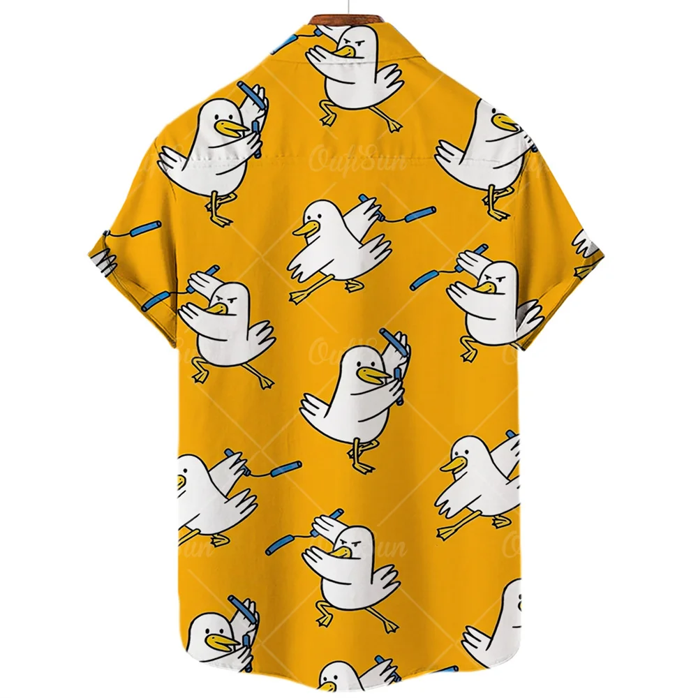 Zomer 2023 Leuke Dove Hawaiiaanse Shirts, Heren, Dames Mode Oversized Shirts, Heren Professionele Schoot