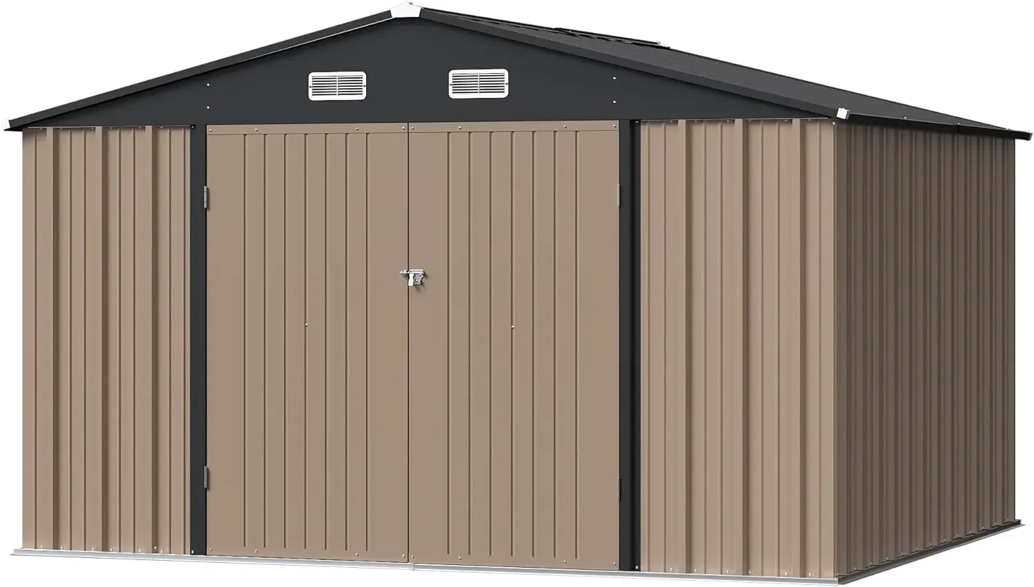 Outdoor Storage Shed, 8 x 10 FT Metal Garden Sheds & Outdoor Storage House with Single Lockable Door for Backyard Garden Patio