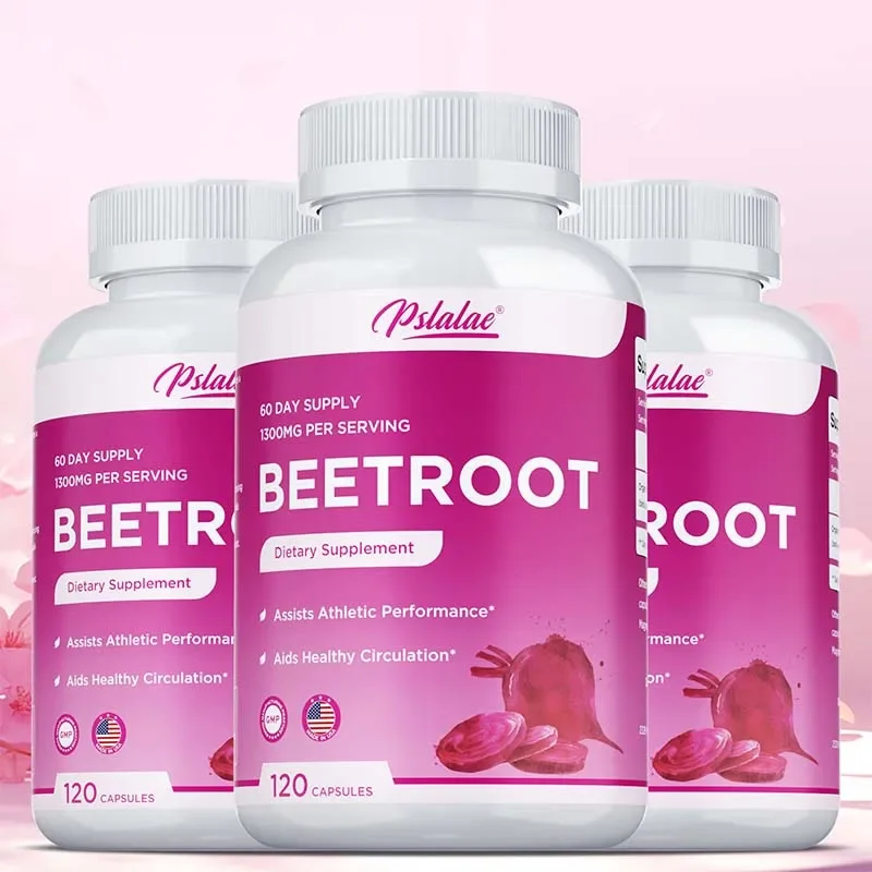 Beet Root Capsules - Helps Maintain Blood Pressure, Improve Athletic Performance, and Boost Digestion and The Immune SystemSuppl