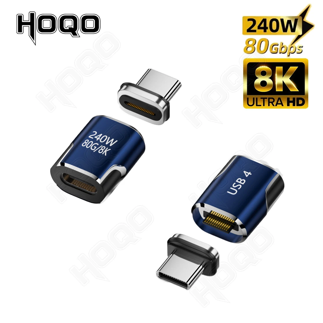 

PD240W 80Gbps USB4 Thunderbolt4 Magnetic USB C To Type C Adapter 8K@60Hz Fast Charging Magnet Converter Cable For Mac