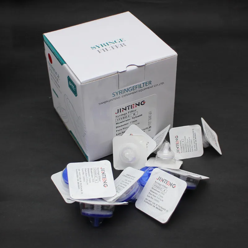50pcs/box Lab 0.22um/0.45um Sterile Syringe Filter Nylon PES PTFE Membrane Filter