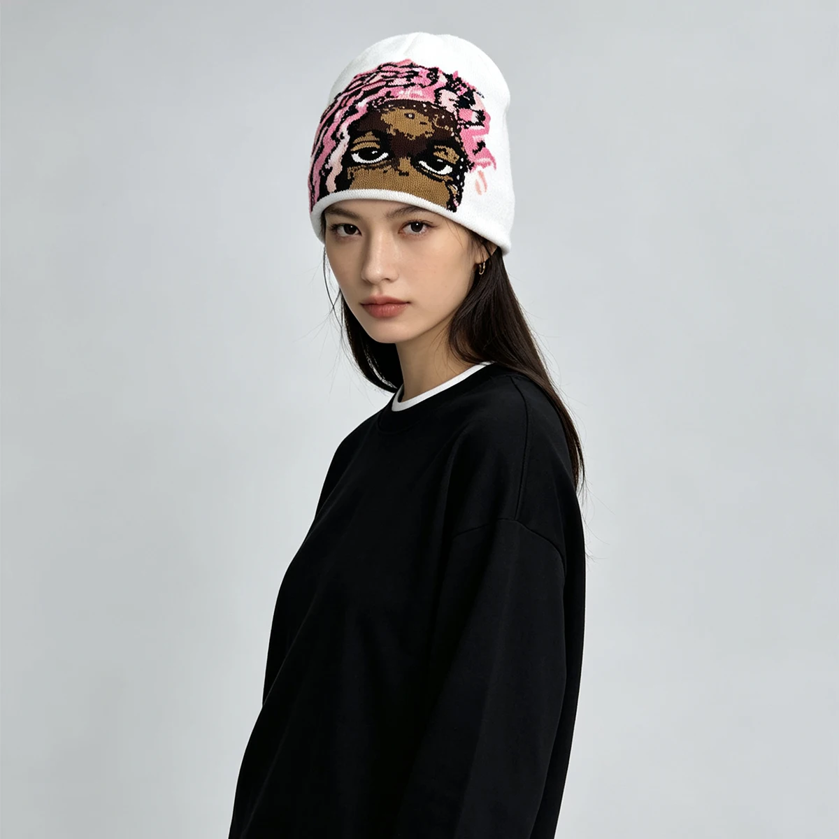 Cartoon Hip-hop Jacquard Bug Knitted Hats Personal New Men Women Warm Street Versatile Color Block Fashion Casual Retro Beanies 5