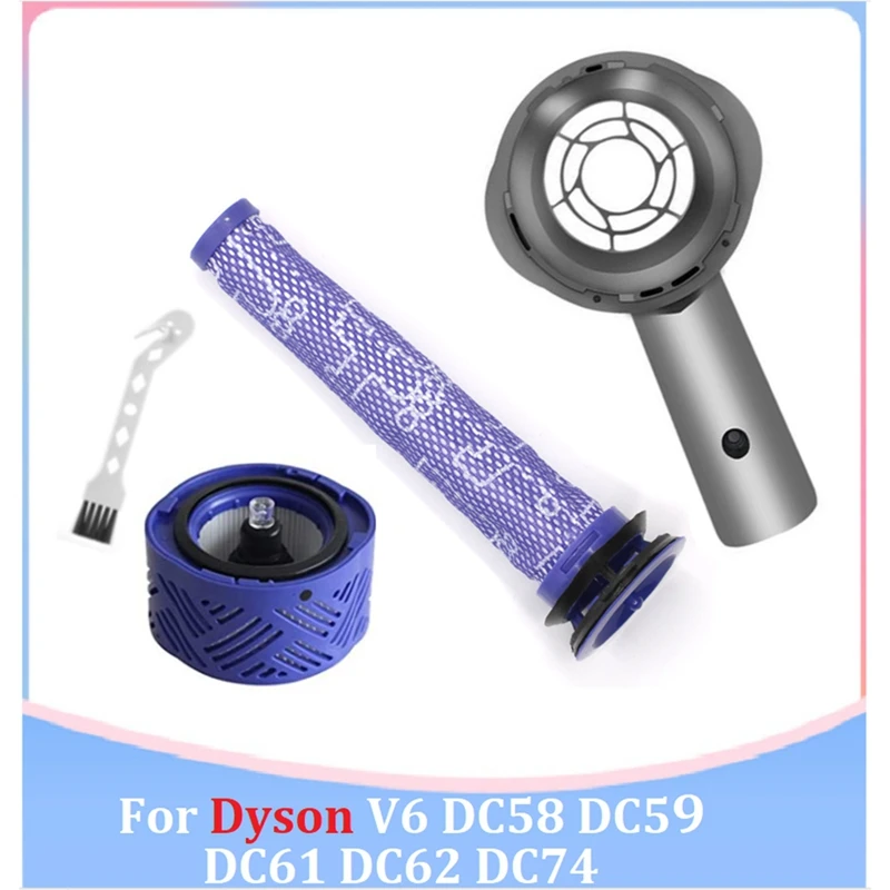 ABGG-Replacement Accessories For Dyson V6 DC58 DC59 DC61 DC62 DC74 Vacuum Cleaner Parts Motor Rear Cover Rear Pre-Filter