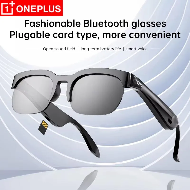

Умные Bluetooth-очки Oneplus 2-в-1: стерео, AI-перевод, сенсорное управление, сверхдолгое время работы от батареи, наушники для прослушивания музыки