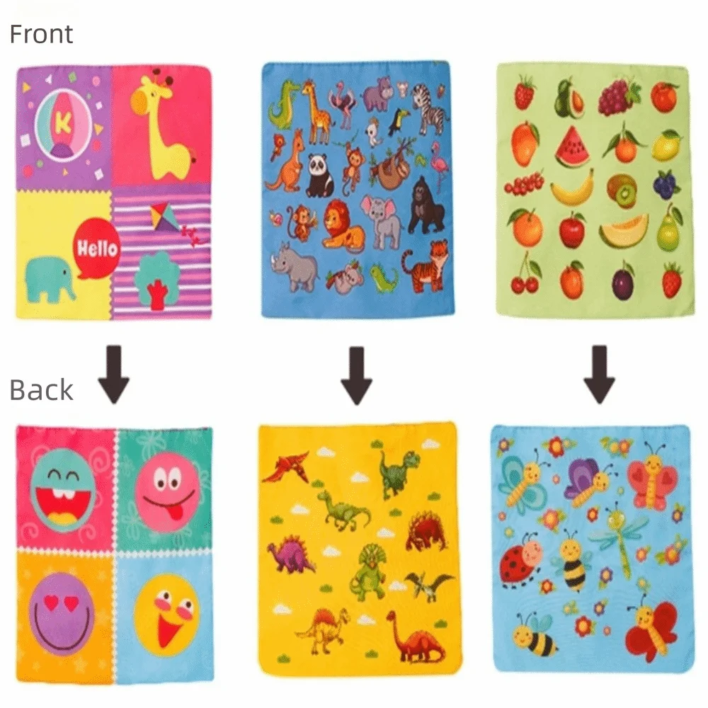 Soft Fabric Magic Tissue Box Colorful Crinkle Paper Montessori Toy Finger Exercise For 0‑18 Months Sensory Toy Early Education