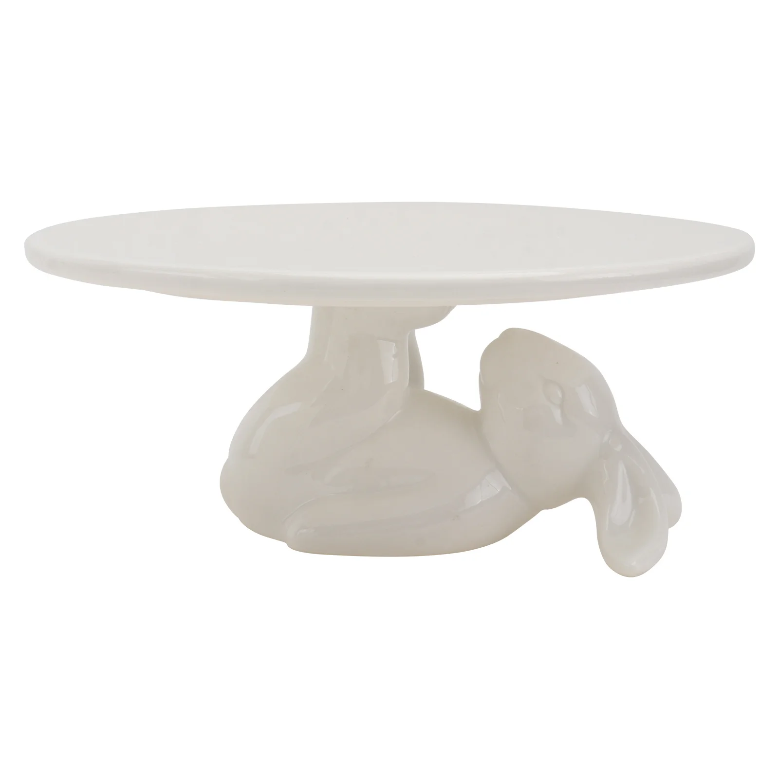 

1 шт., круглая керамическая тарелка для торта с мультяшным кроликом, элегантная многофункциональная домашняя тарелка для хранения фруктов и десертов