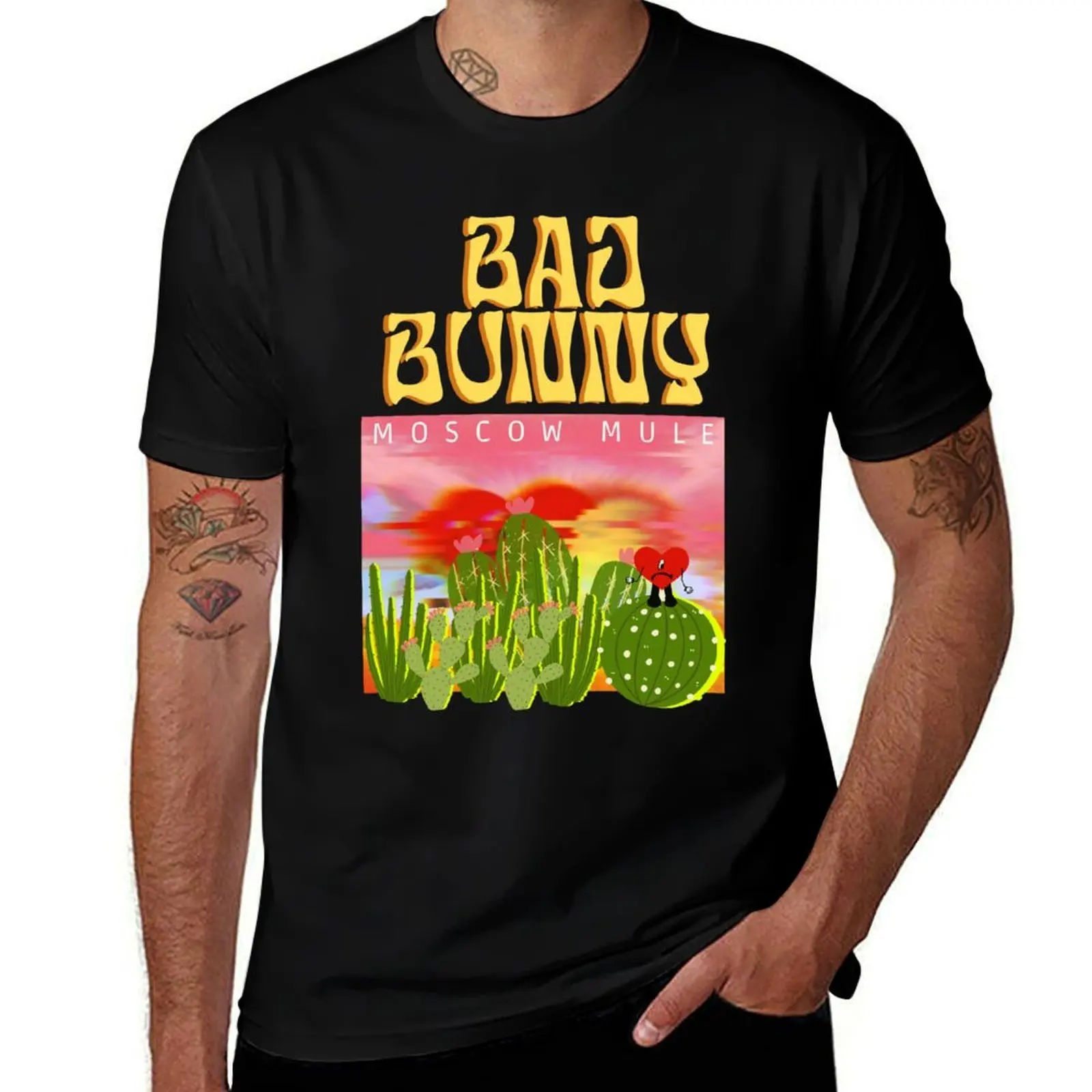 Bad Bunny Moscow Mule T-Shirt Work Short Sleeve Cotton Top T-Shirt