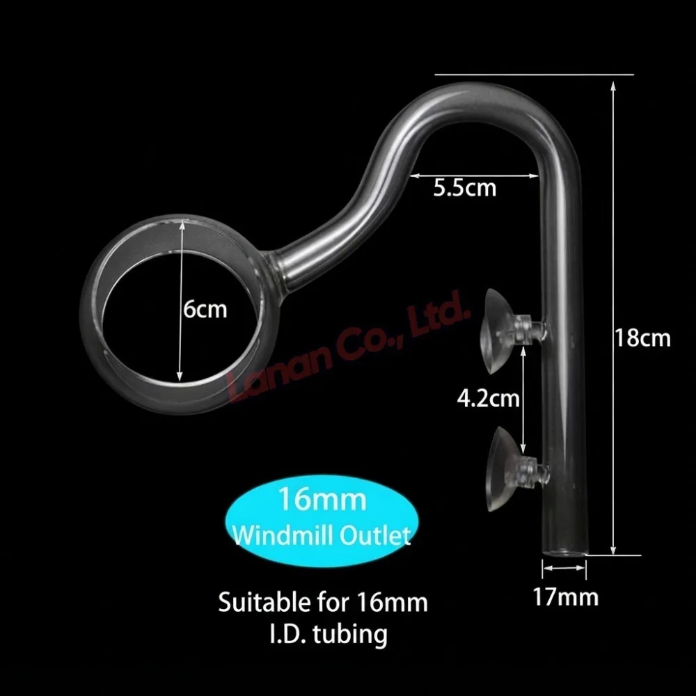 Glass Lily Pipe Inlet and Outlet for Aquarium Planted Tank Canister Filter Aquarium Glass Outflow Inflow Tube
