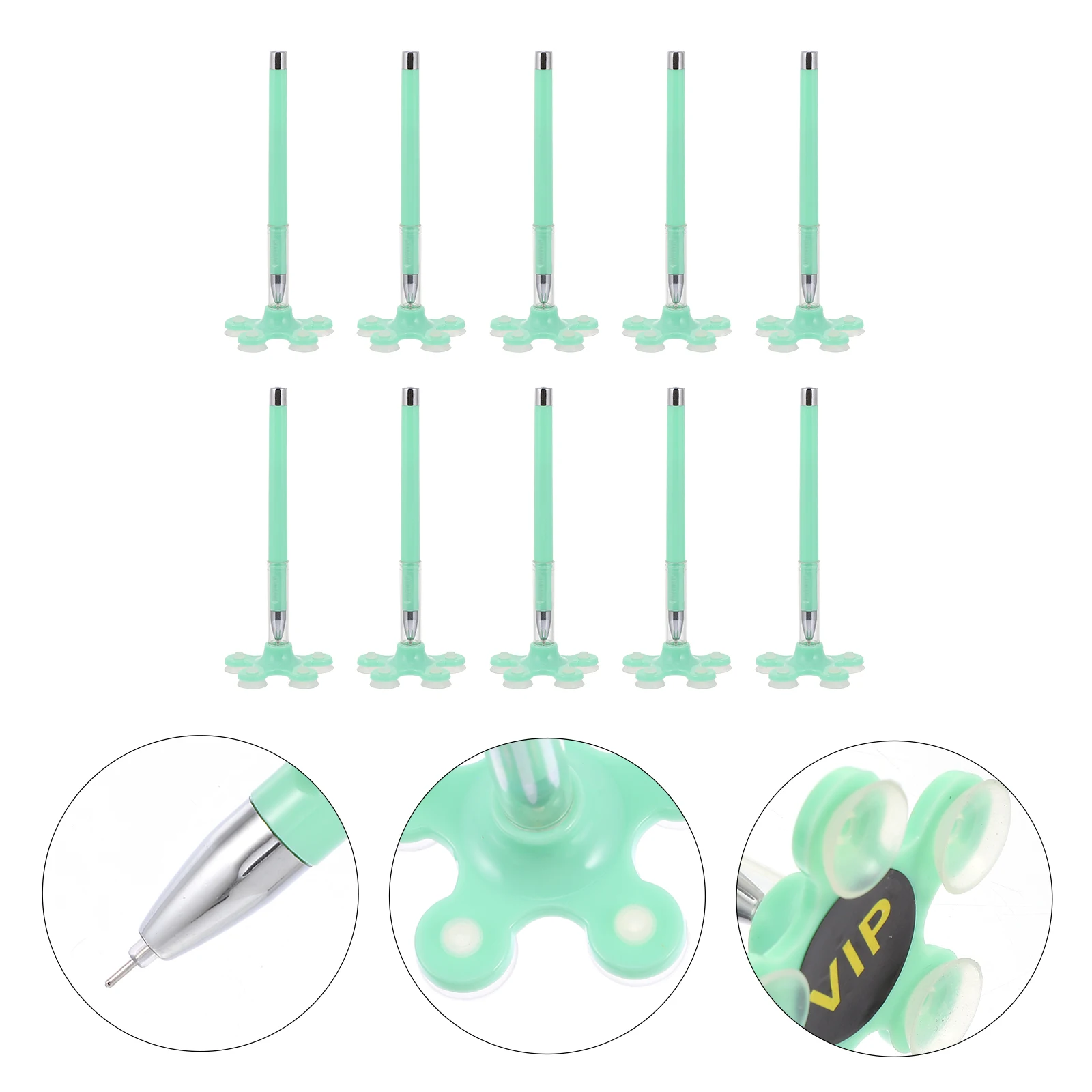 

10 Pcs Phone Support Mobile Holder Pen Cute Stationary Green Nice Pens for Writing