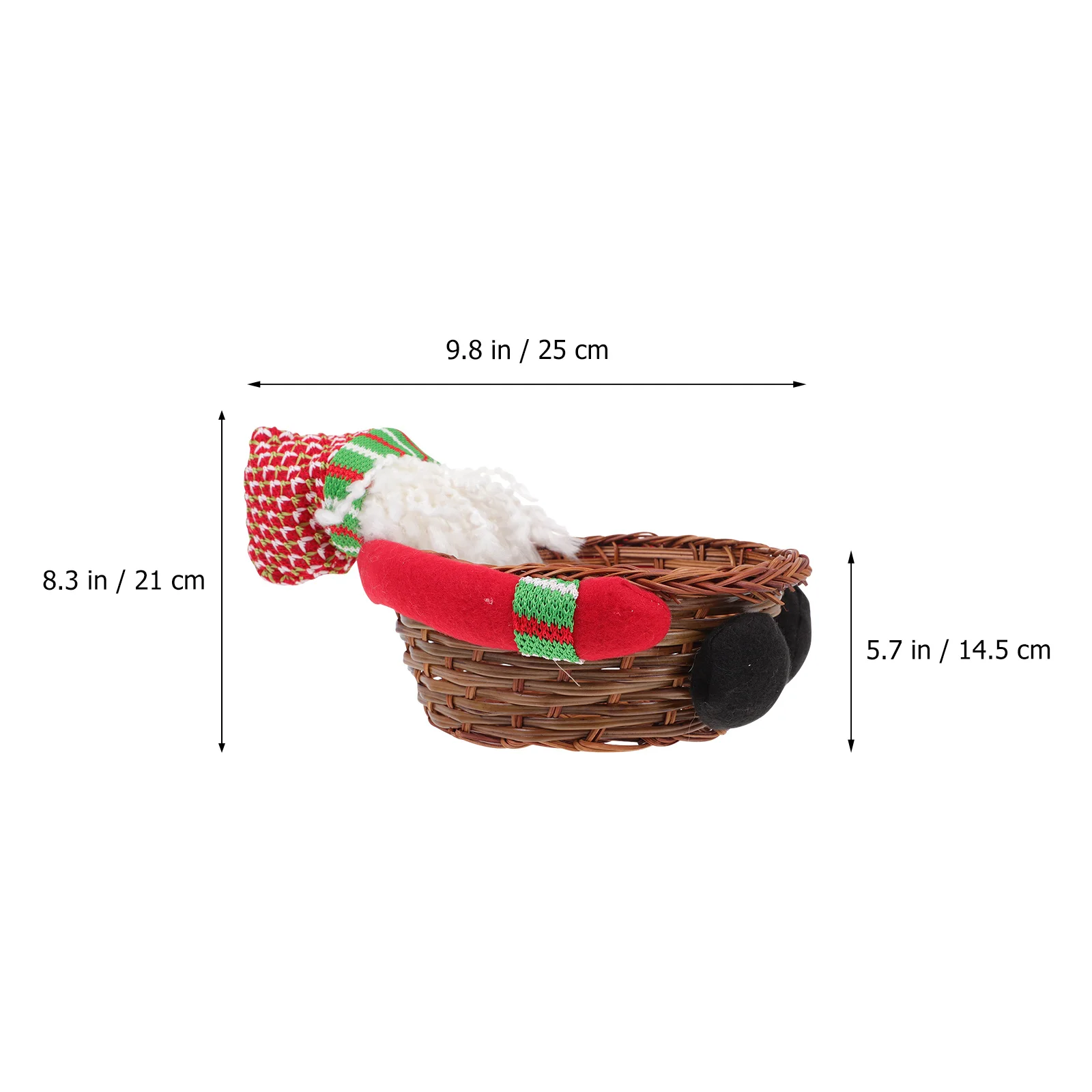 

Xmas Candy Basket Creative Snack Container Christmas Themed Storage Baskets Party Festival Decor Desktop Ornament