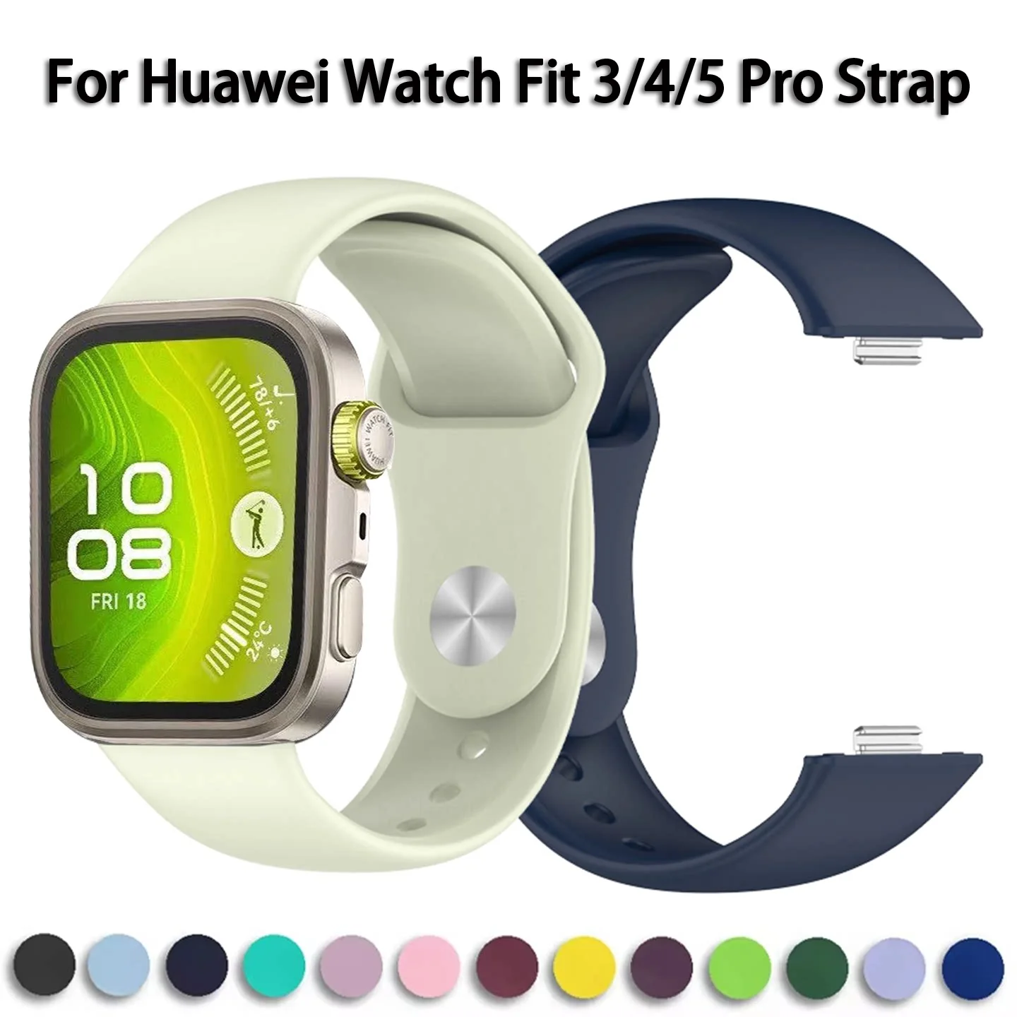 Silikonarmband für Huawei Watch Fit 5/4/3 Sportarmband Smartwatch-Zubehör Armband für Huawei Watch Fit 5/4 Pro Correa