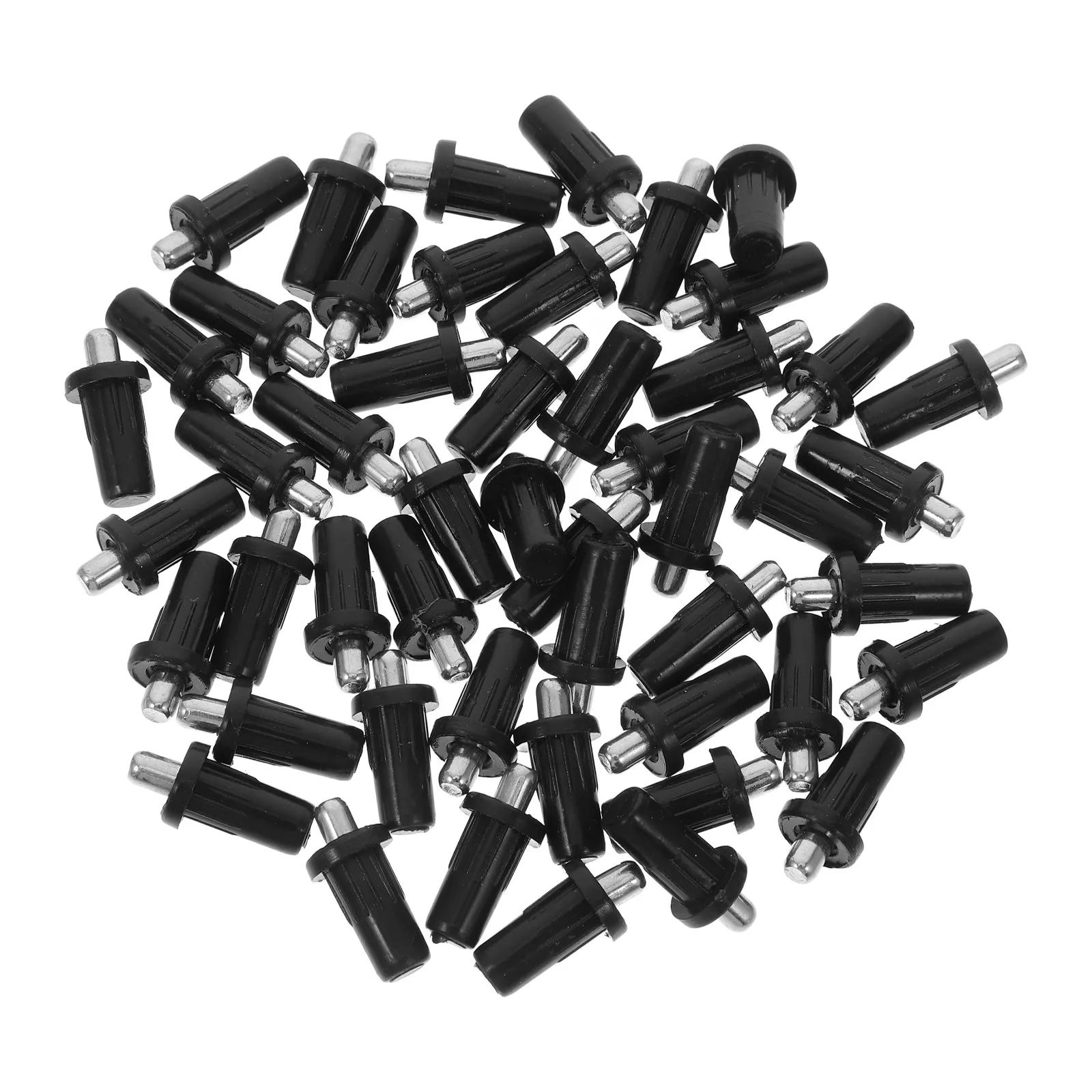 50Pcs Spring Loaded Repair Pin Plastic Iron Cabinet Door Furniture Fitting Connector Kitchen Pivot Hinge Spring Telescopic