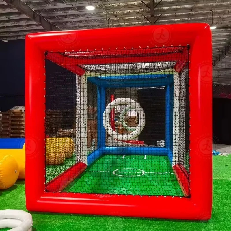 Commerical 6m Large Inflatable Soccer Educational Operation  Soccer Game Field Frame Net Tent Training
