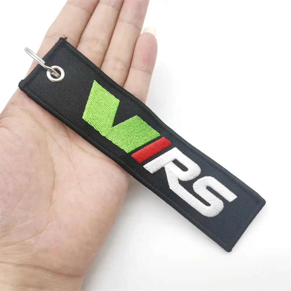 High Quality Car Keychain Embroidery Key Tags For Skoda VRS Octavia Kamiq Kodiaq Karoq RS Superb Fabia Rapid Favorit Accessories