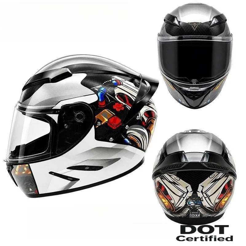 Unisex Full Face Motorcycle He - Quick Release Buckle Motorcycle Helmet recension och pris