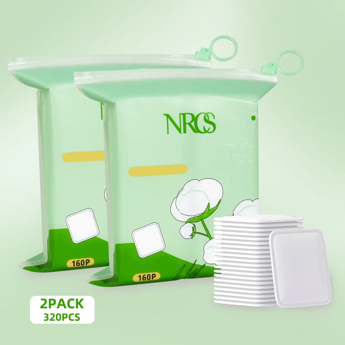160pcs/320pcs/480pcs Soft Square Makeup Remover Pad, Used for Daily Facial Cleaning, Wet Compress and Makeup Remover