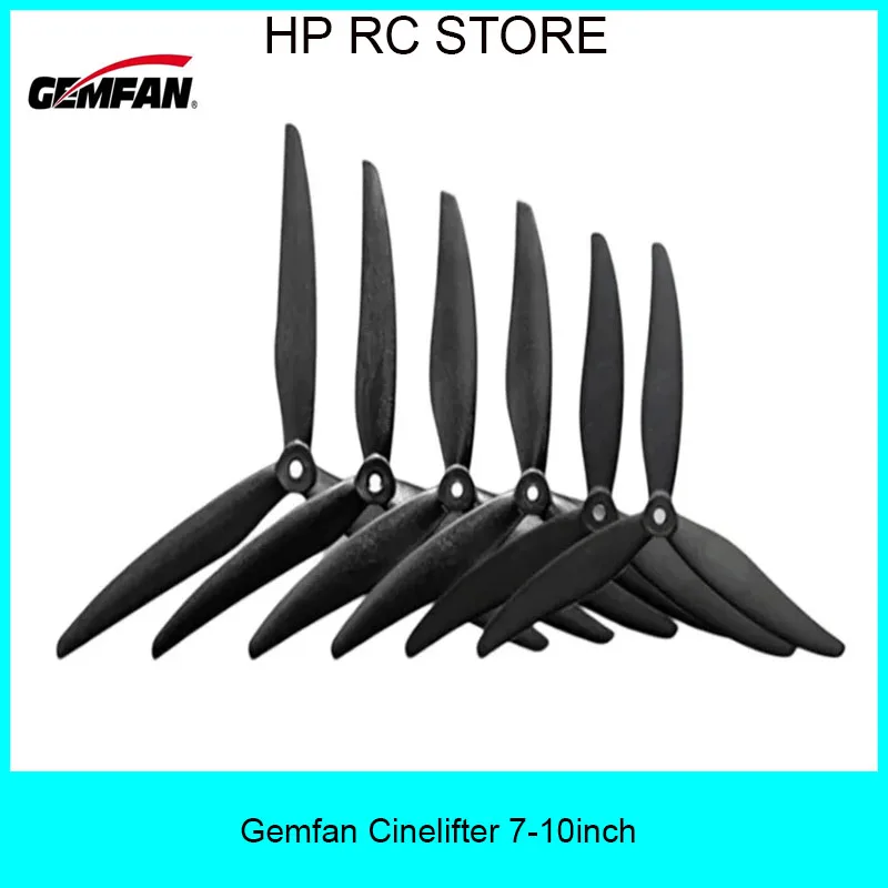 Gemfan Cinelifter 7-10inch 7037 7535 8040 8046 8145 8060 9045 1050 1070 Propeller 3 Blade Prop Multirotor FPV Cinelifter Drone