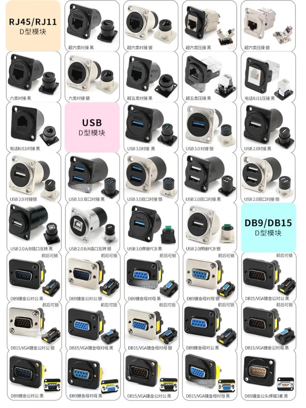 Plaque de Verrouillage pour Écrou à Vis Circulaire Étanche, Montage sur Panneau, Connecteur USB 3.0 A Mâle 600, Adaptateur, Couremplaçant, Câble d'Extension