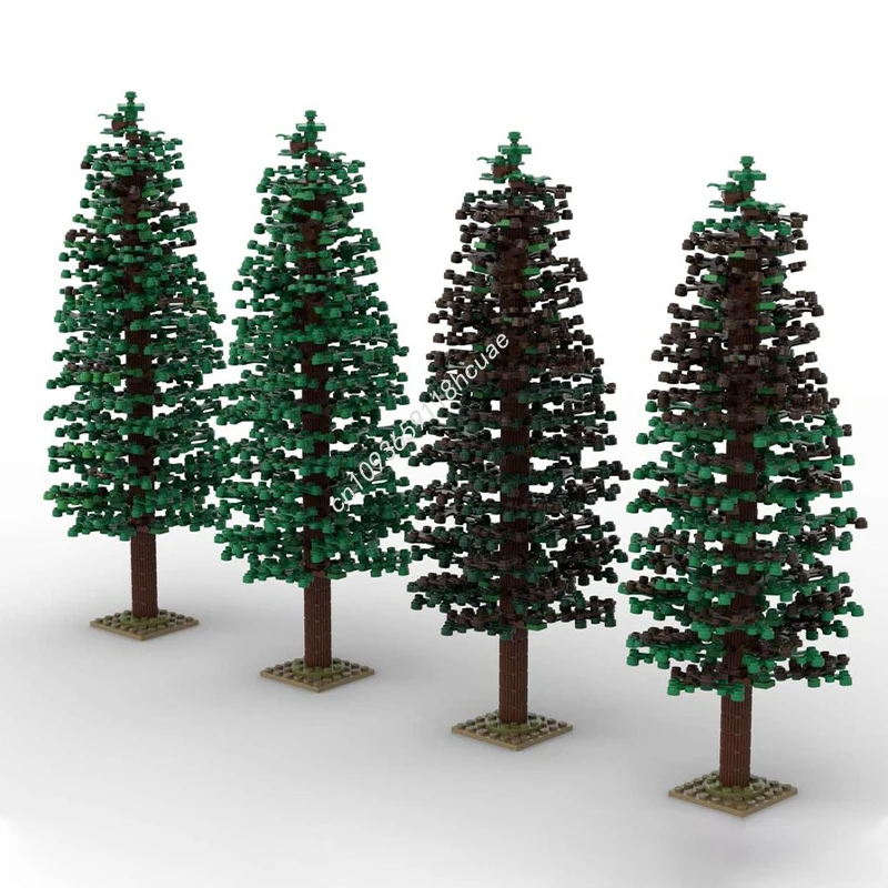 1344 pçs moc conjunto de pinheiro branco cidade modelo blocos de construção ideia diy arquitetura crianças artesanato brinquedos presentes natal