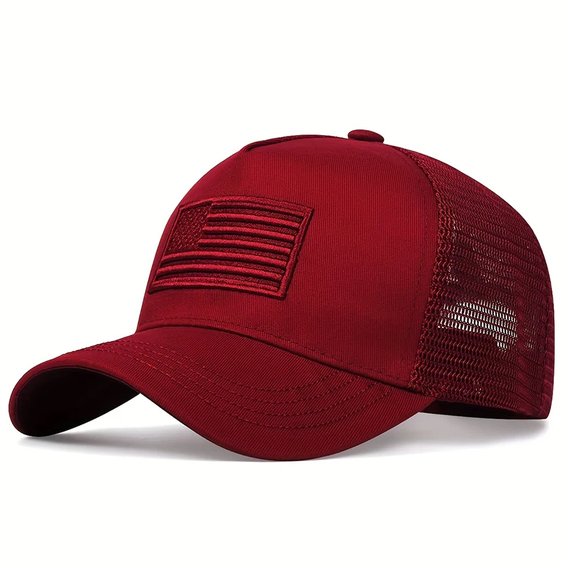 Unisex-Baseballkappen mit amerikanischer Flagge und Stickerei, für Frühling und Sommer, für den Außenbereich, verstellbare Freizeithüte, Sonnenschutzhut, Sportkappe – Detail 4