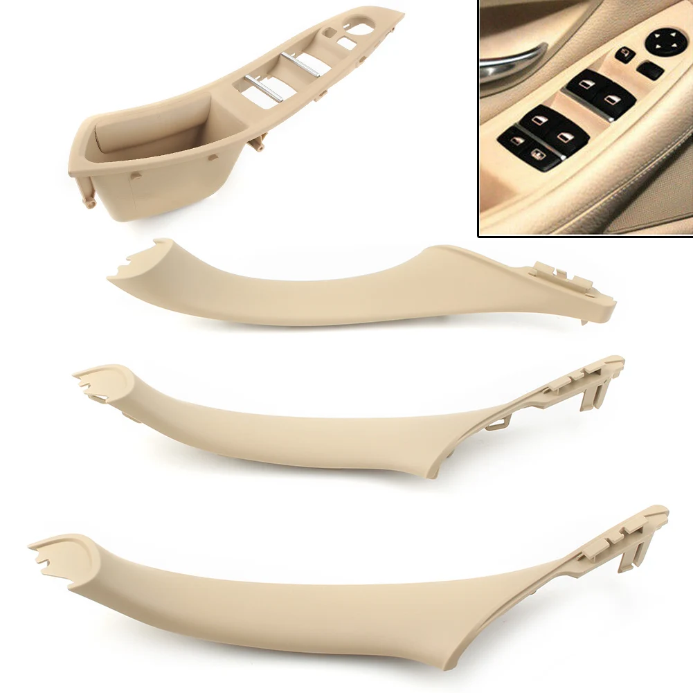 Beige Car Inner Window Switch Armrest Panel Door Handle Kit For BMW F10 F11 5 Series 2010 2011 2012 2013 2014 2015 2016 RHD ONLY