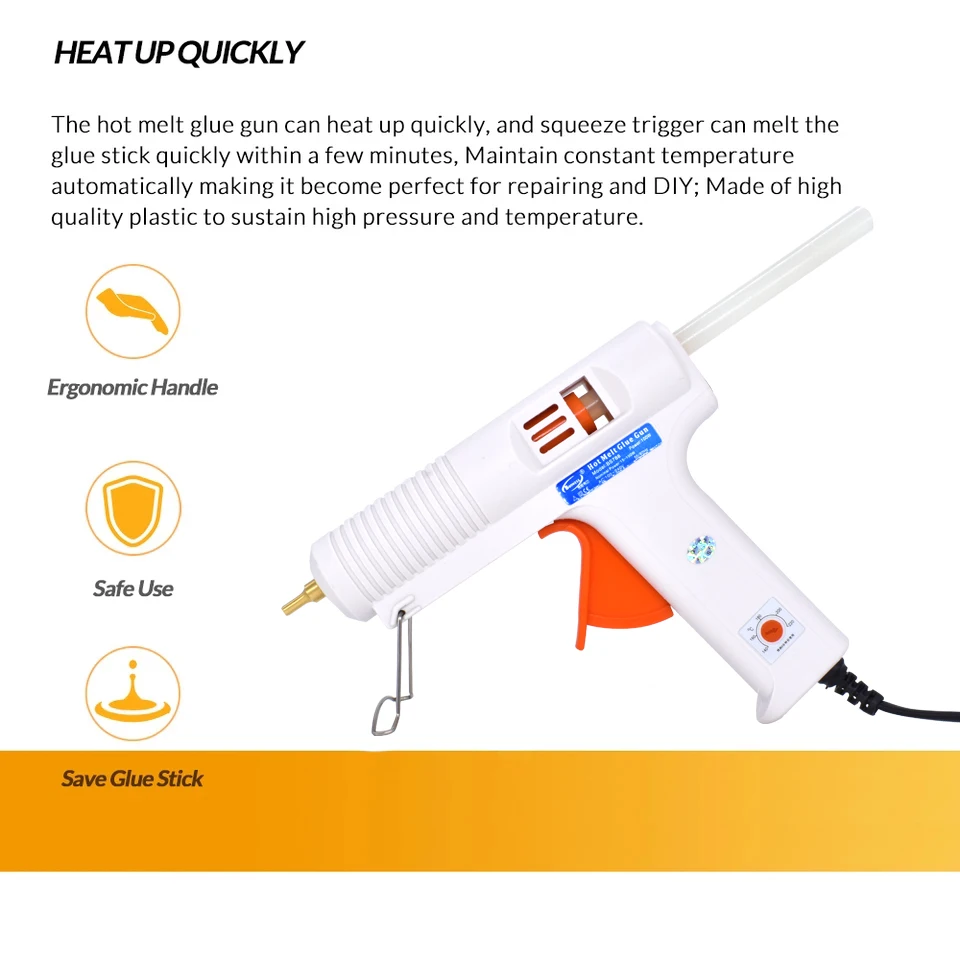 Imagem -03 - Pistola de Cola Quente Profissional de Alta Temperatura Ajustável Ferramenta de Reparo de Enxerto Pistola de Calor Elétrica Faça Você Mesmo Thermo Tool Eglu150w