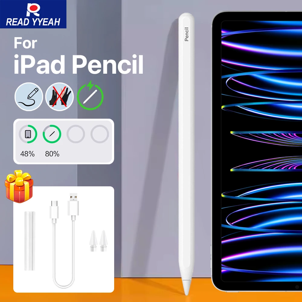 

Магнитный беспроводной зарядный чехол-накладка для Apple Pencil 2-го поколения с быстрой зарядкой USB-C за 30 минут, сменными наконечниками и индикатором заряда батареи