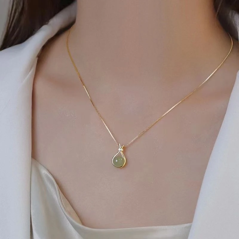 Mewanry Geometric Pendant Necklace For Women Girls Ethnic Elegant Creative Simple Clavicle Chain Wedding Bride Jewelry Gifts