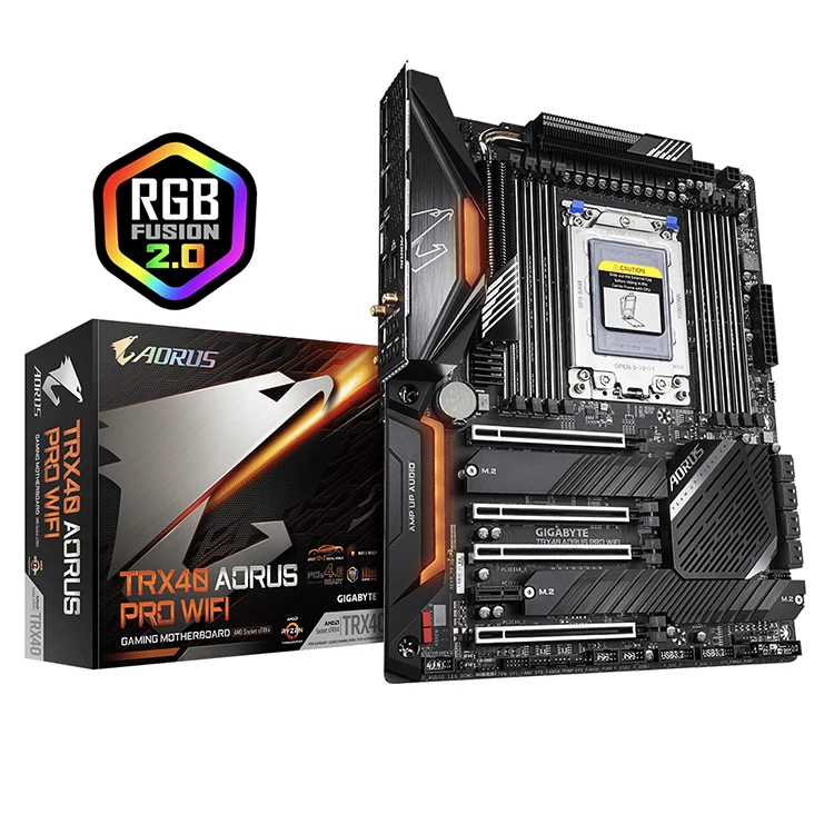 AMD TRX40 AORUS PRO WIFI Gaming Motherboard Used for 3rd Gen AMD Ryzen Threadripper Processors