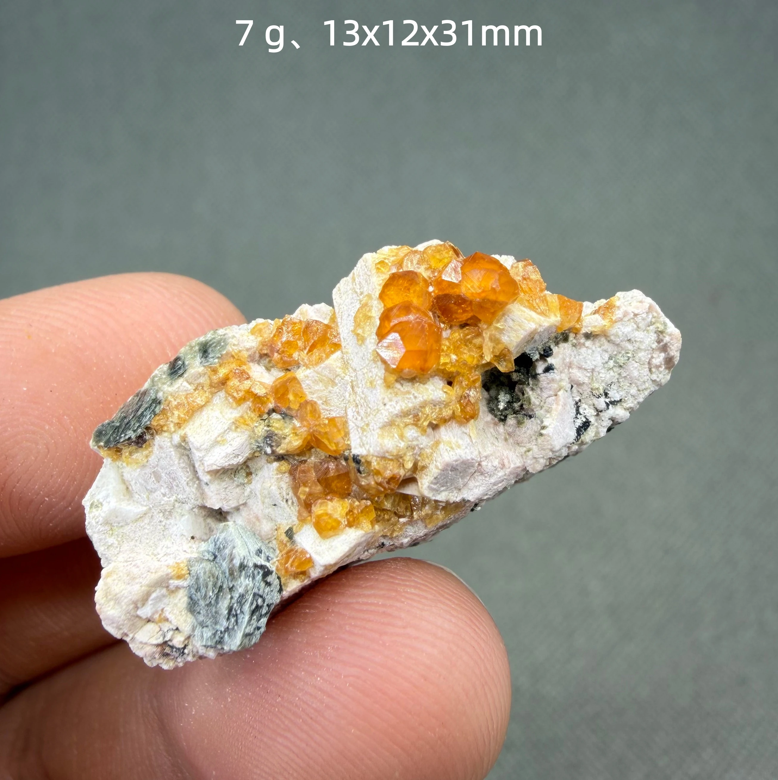 Natural garnet crystal mineral specimen + healing quartz crystals and stones rock gemstone