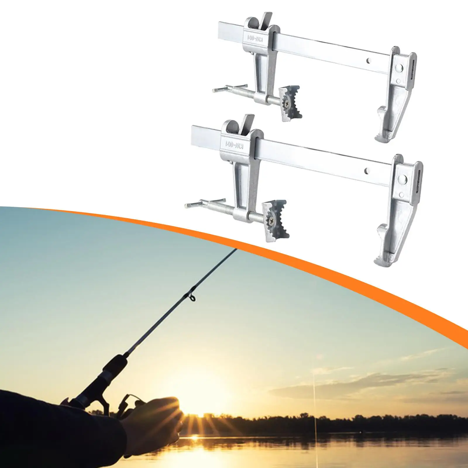 رف قضيب الصيد قابل للتعديل حامل سبائك الألومنيوم دعم درابزين المشبك جبل قوس لقضبان المياه العذبة جسر القارب #1