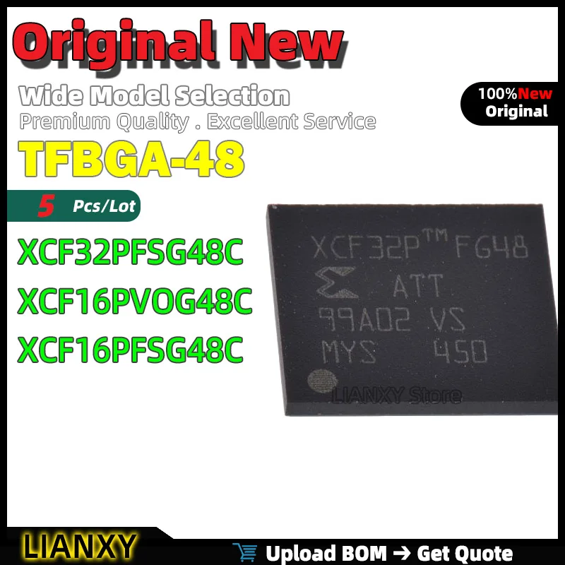 

5pcs TFBGA-48 XCF32PFSG48C XCF16PVOG48C XCF16PFSG48C Configuration Memory New Original