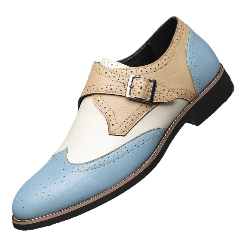 

Popular Men Leather Dress Shoes Fashion Designer Men Dress Shoe British Style Pointed Toe Brogue Shoes Leather Man Casual Shoes