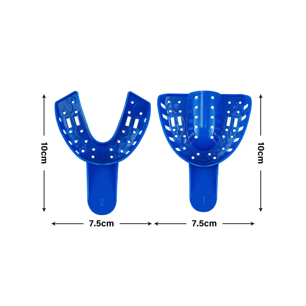 10pcs/set Dental Tray Impression Teeth Holders Plastic Denture Model Tray Dentistry Lab Materials Oral Hygiene Dentist Products