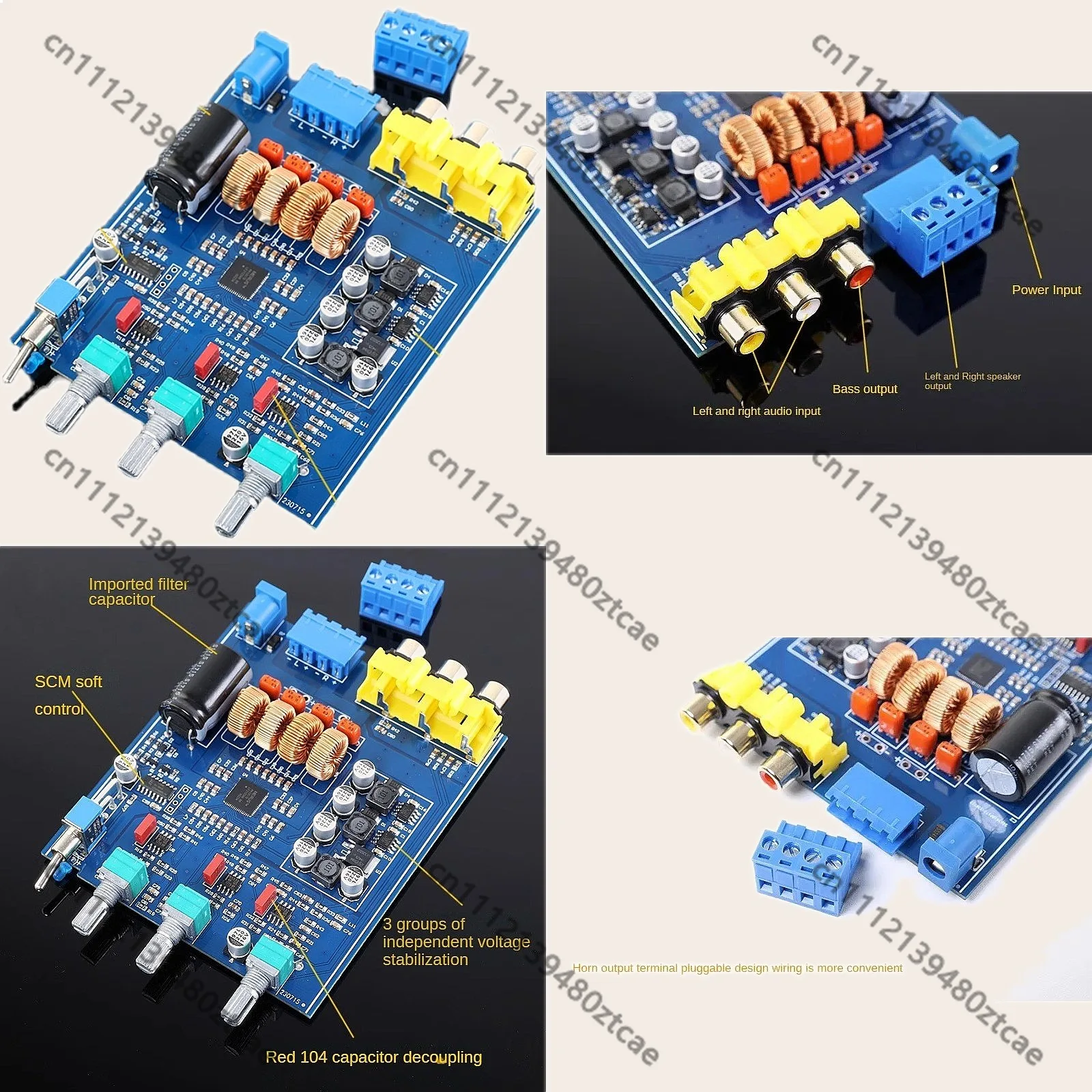 MA12070 Class D 80Wx2 Stereo Digital Power Amplifier Board Treble Bass Adjustable DC 12-24V