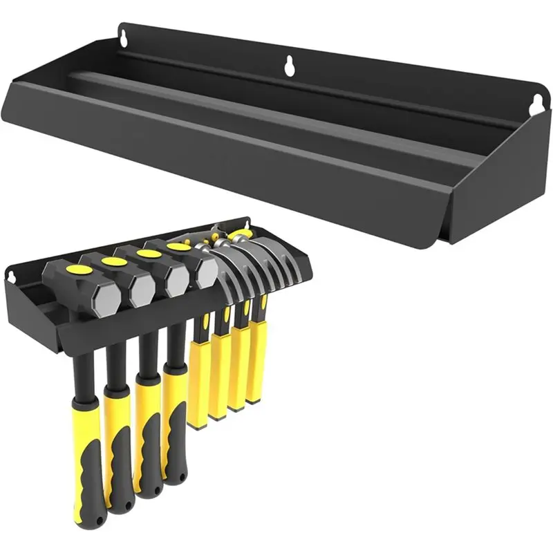ABGH-Black Wall Mount Cable Tray-For Workshop, Shed, Garage, Home-Fit Most Of Hammer-Cable Management Tool Efficient