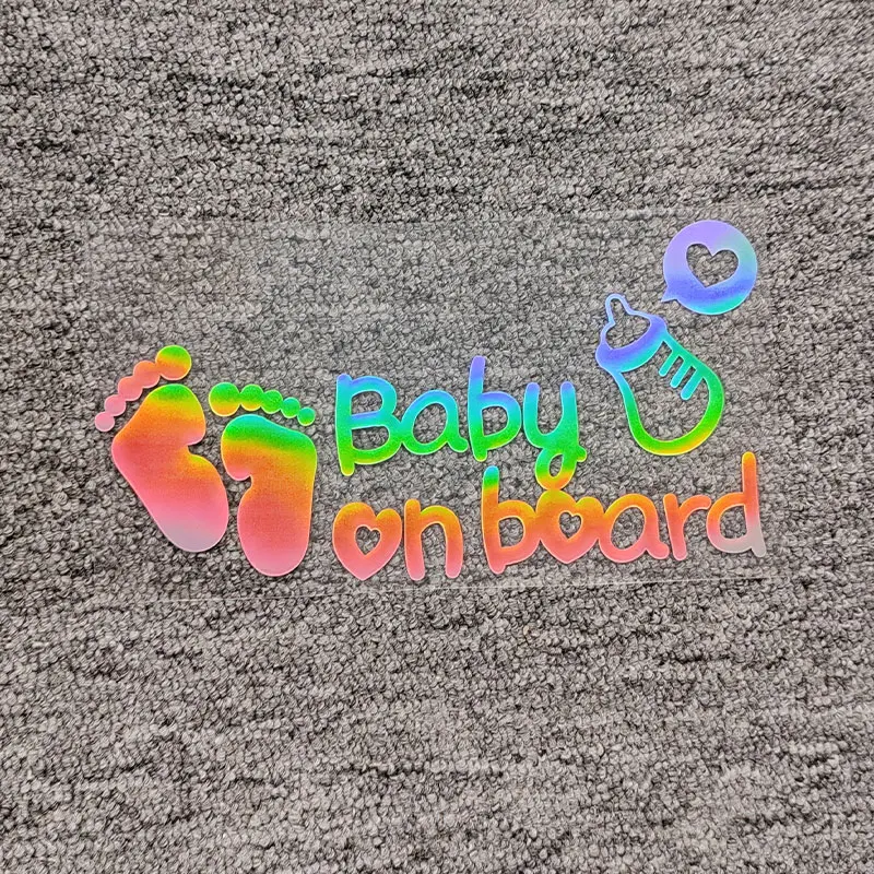 1-Pack Car Window Decal Sticker for Babies Interior Creative Scratch Cover Laser Cut Adhesive Decoration Auto Body Art 12 Model