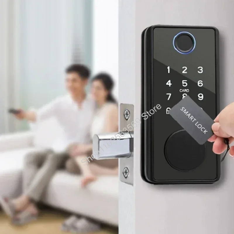 Smart Deadbolt Locks Tuya/TTlock Smart Lock App Fingerprint Password IC Card NFC Remote Unlocking Keyless Entry Keypad Door Lock